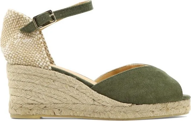 Castañer Bianca Ankle Strap Wedge Espadrilles