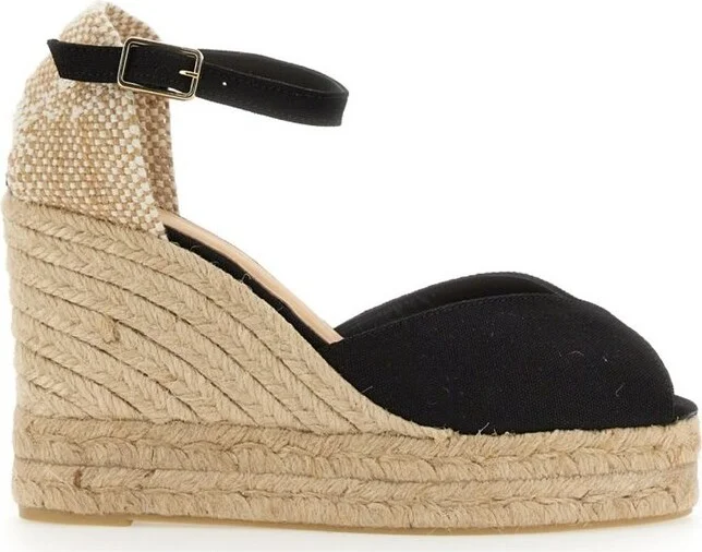 Castañer Bianca Peep-Toe Wedge Sandals