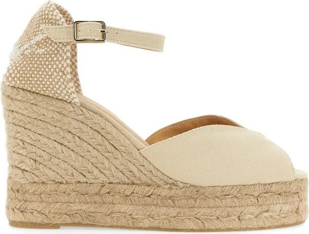 Castañer Bianca Peep-Toe Wedge Sandals