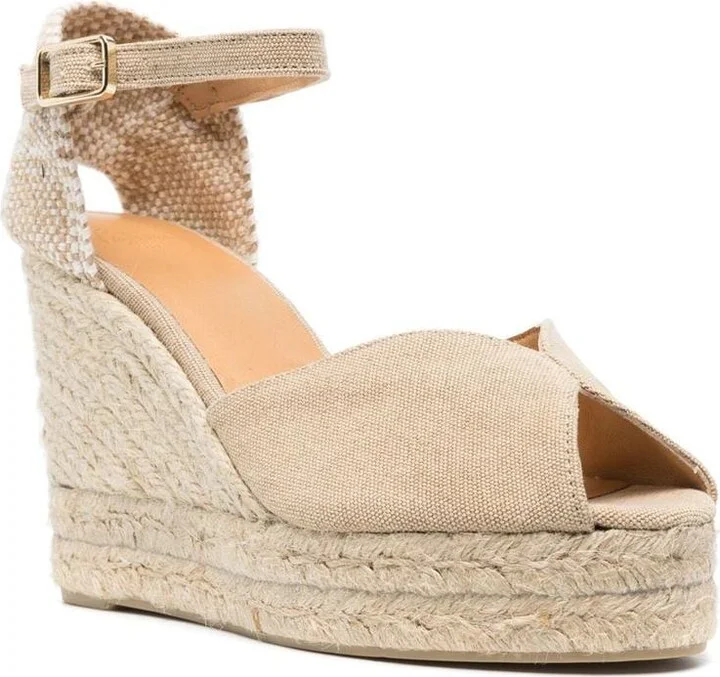 Castañer Bianca Raffia Wedge Espadrilles - Image 4