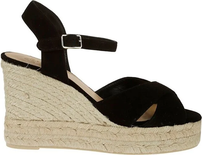 Castañer Blaudell Cross-Strap Open Toe Wedge Espradilles