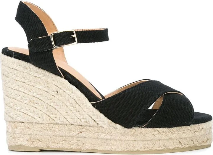 Castañer Blaudell Raffia Wedge Espadrilles
