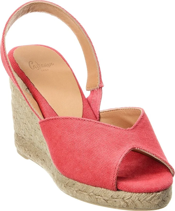 Castañer Brisa Canvas Slingback Wedge Sandal