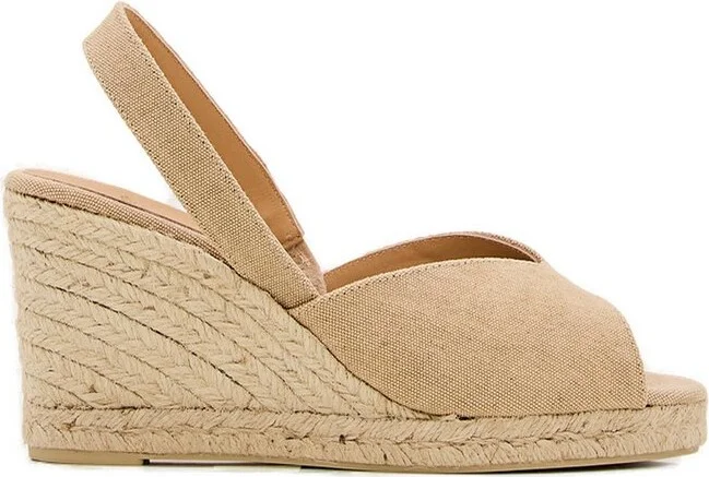 Castañer Brisa Slingback Peep Toe Wedge Espadrilles