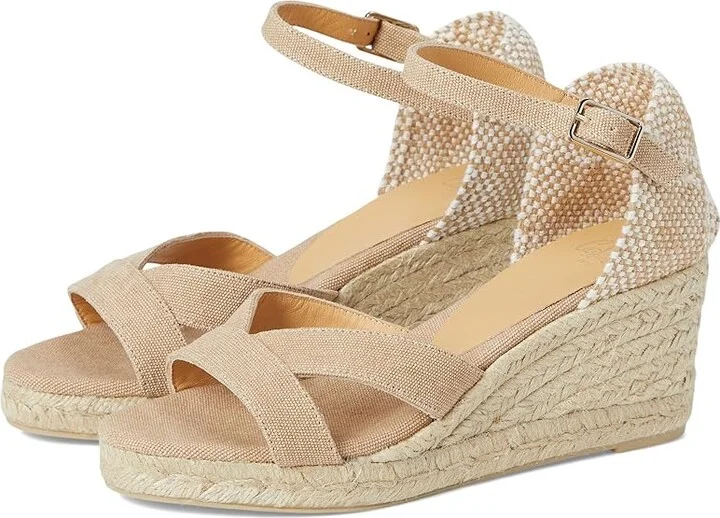 CASTANER Bruna Espadrille Wedge Women's Sandals Sand : EU 36 (US Women's 6) M, Cotton