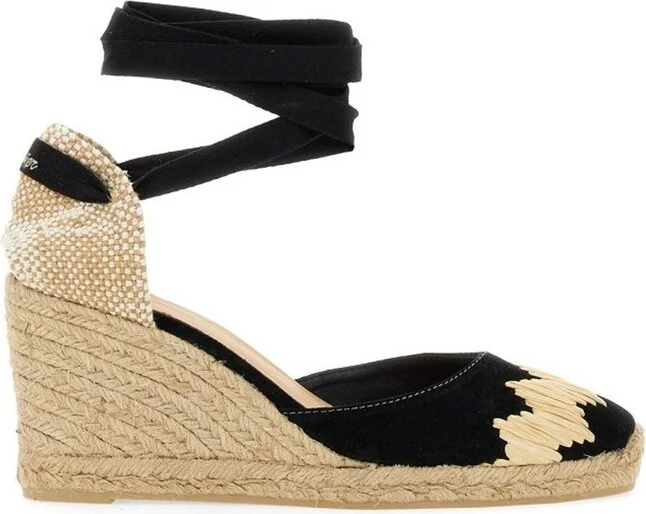 Castañer Cande Hand Embroidered Wedge Espadrilles