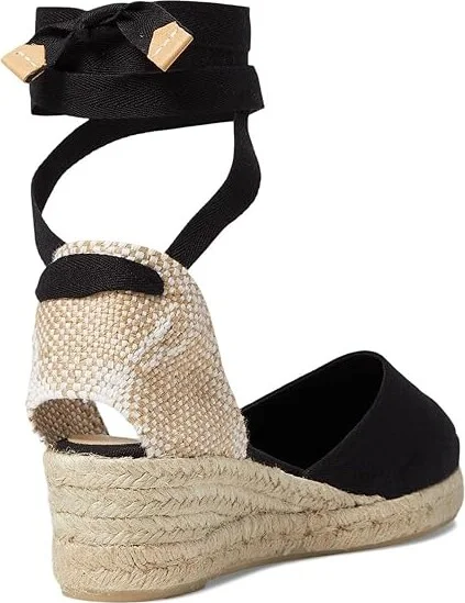 CASTANER Carina 30 Wedge Espadrille Women's Shoes Black : EU 36 (US Women's 6) M, Canvas - Image 4