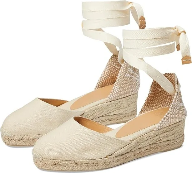 CASTANER Carina 30 Wedge Espadrille Women's Shoes Ivory : EU 37 (US Women's 6.5) M, Canvas