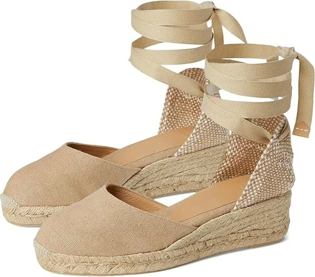 CASTANER Carina 30 Wedge Espadrille Women's Shoes Sand : EU 35 (US Women's 5) M, Canvas