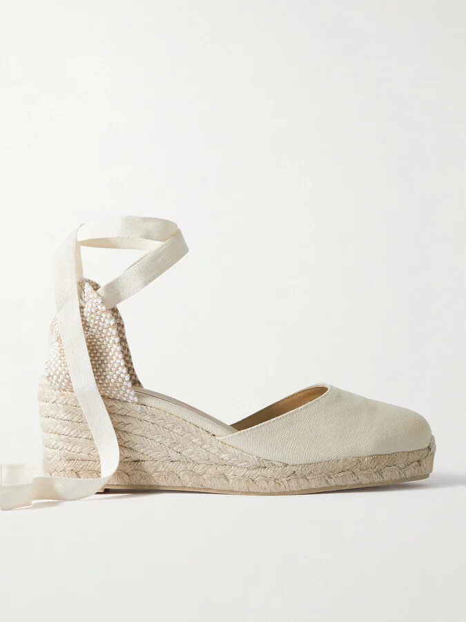 CASTAÑER - Carina 60 Canvas Wedge Espadrilles - Ivory