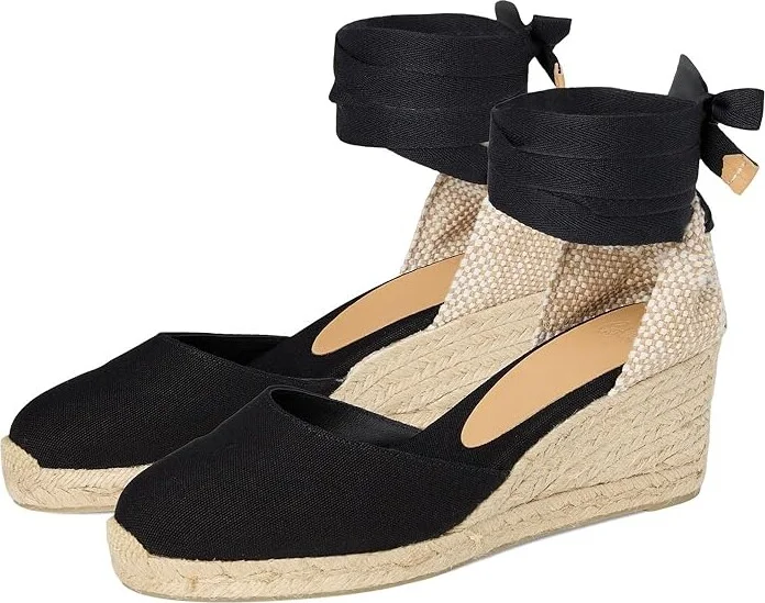 CASTANER Carina 60mm Wedge Espadrille Women's Shoes Black : EU 35 (US Women's 5) M, Canvas