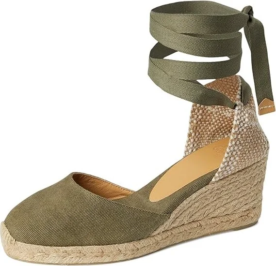 CASTANER Carina 60mm Wedge Espadrille Women's Shoes Olive : EU 39 (US Women's 9) M, Canvas - Image 5