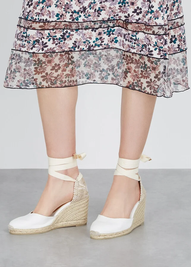 Castañer Carina 80 Canvas Wedge Espadrilles - Image 9