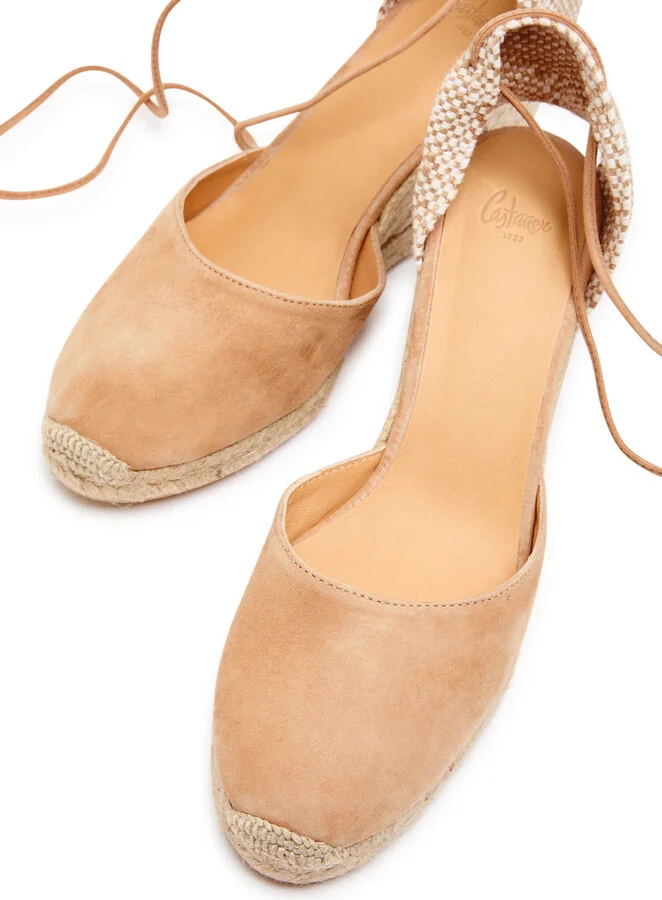 Castañer Carina 80 Suede Wedge Espadrilles - Image 3