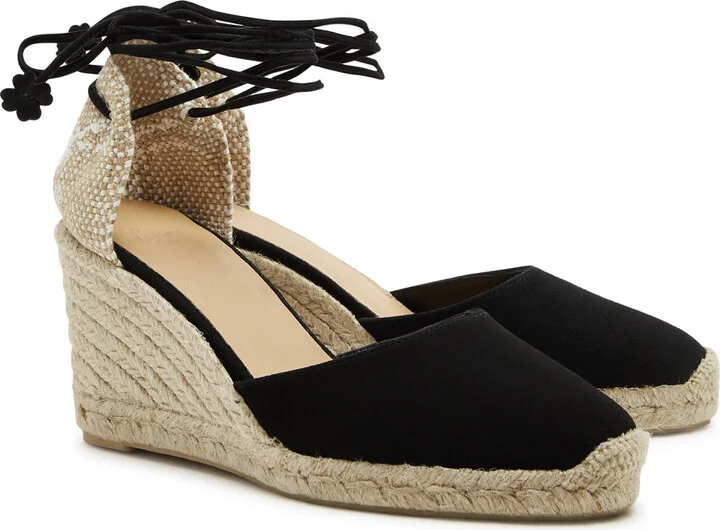 Castañer Carina 80 Suede Wedge Espadrilles - Image 6
