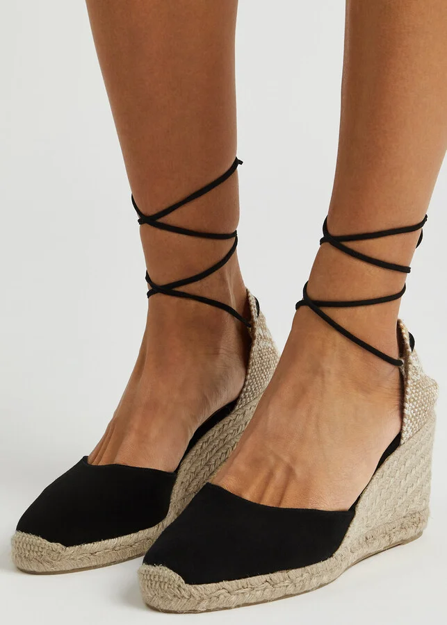 Castañer Carina 80 Suede Wedge Espadrilles - Image 9
