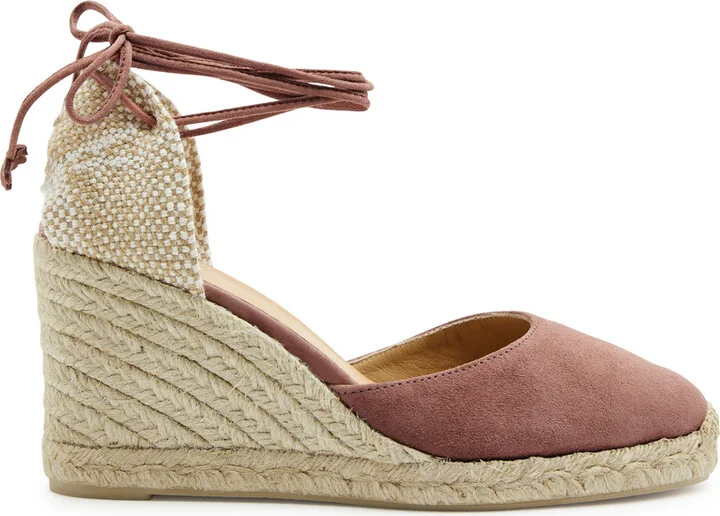 Castañer Carina 80 Suede Wedge Espadrilles