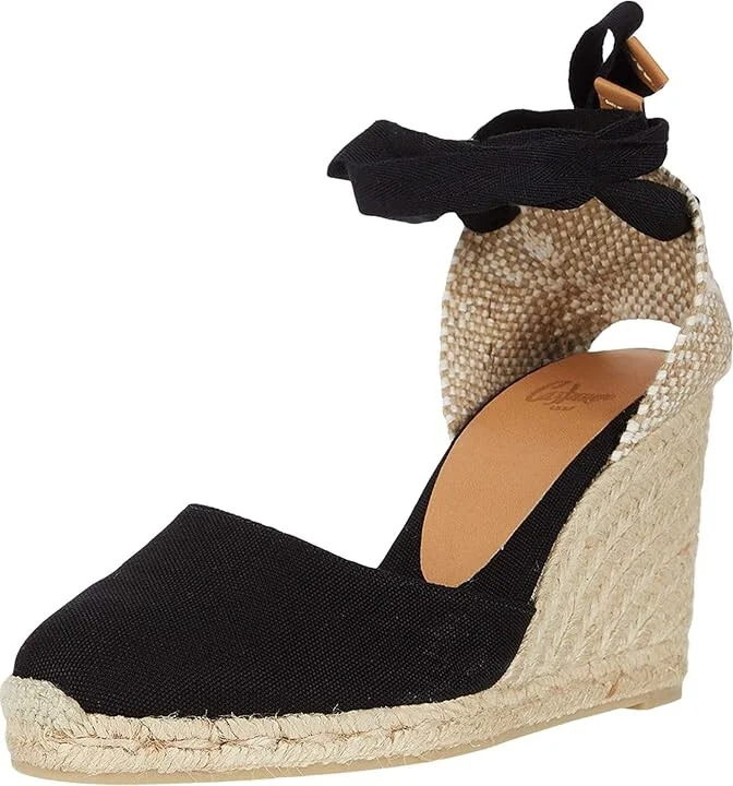 CASTANER Carina 80 Wedge Espadrille Women's Shoes Black : EU 35 (US Women's 5) M, Canvas - Image 2