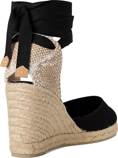 CASTANER Carina 80 Wedge Espadrille Women's Shoes Black : EU 35 (US Women's 5) M, Canvas - Image 5