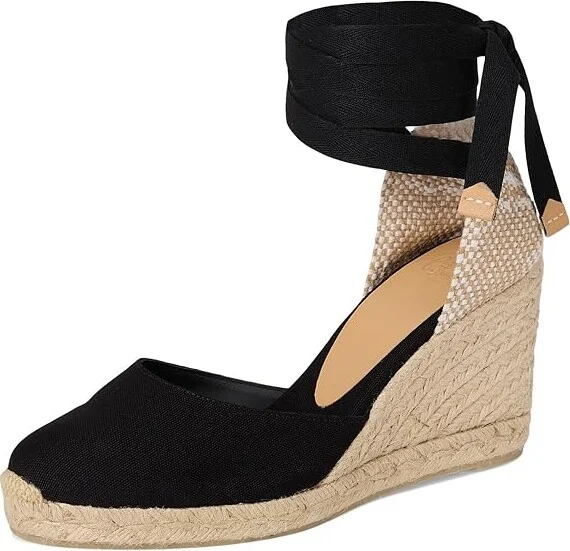 CASTANER Carina 80 Wedge Espadrille Women's Shoes Black : EU 35 (US Women's 5) M, Canvas - Image 6