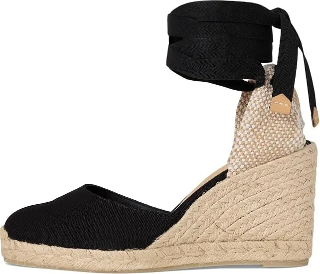 CASTANER Carina 80 Wedge Espadrille Women's Shoes Black : EU 35 (US Women's 5) M, Canvas - Image 7