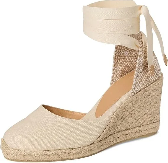 CASTANER Carina 80 Wedge Espadrille Women's Shoes Ivory : EU 37 (US Women's 6.5) M, Canvas - Image 6