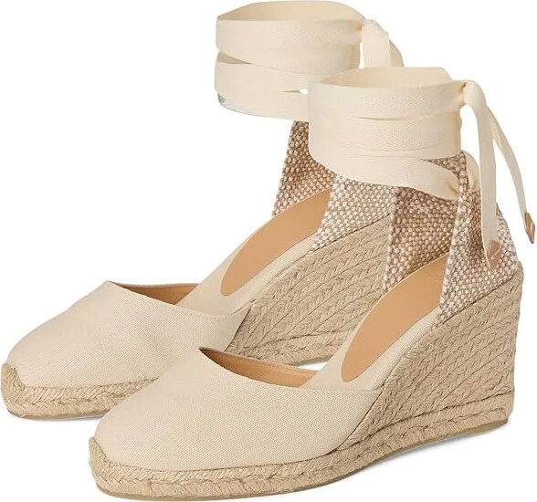 CASTANER Carina 80 Wedge Espadrille Women's Shoes Ivory : EU 37 (US Women's 6.5) M, Canvas