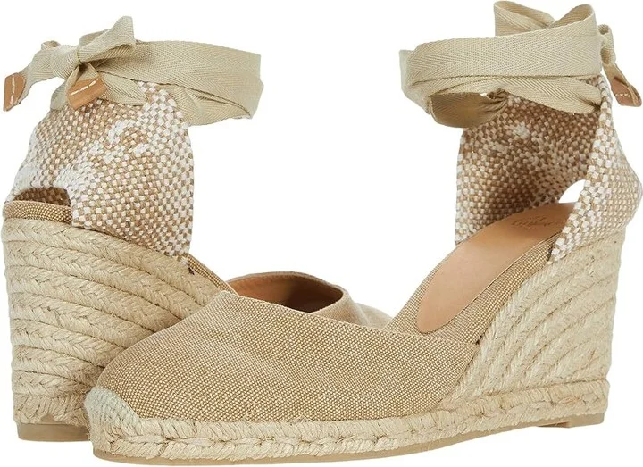 CASTANER Carina 80 Wedge Espadrille Women's Shoes Sand : EU 35 (US Women's 5) M, Canvas