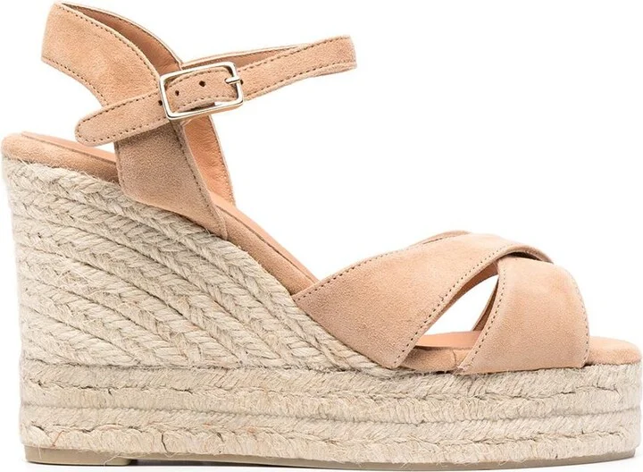 Castañer Carina Espadrilles In Caramel Jute With Wedge