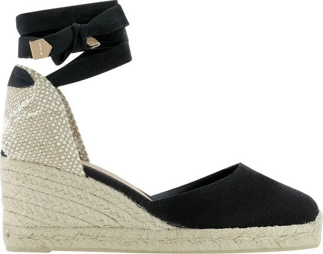 Castañer Carina Lace-Up Wedge Pumps