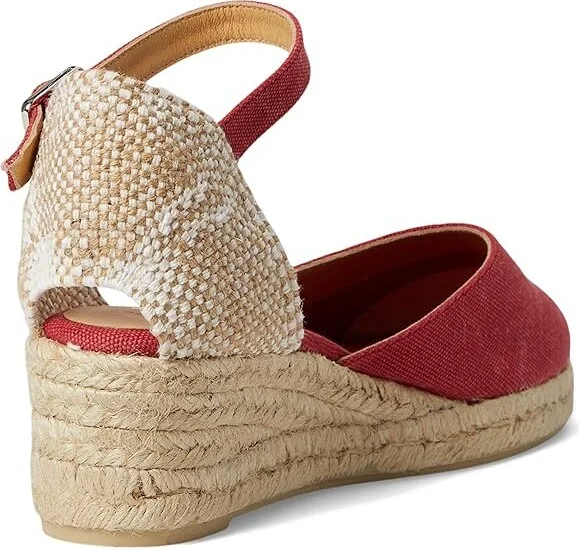 CASTANER Carol 30 Wedge Espadrille High Heels Rojo Carmin : EU 38 (US Women's 8) M, Leather - Image 4