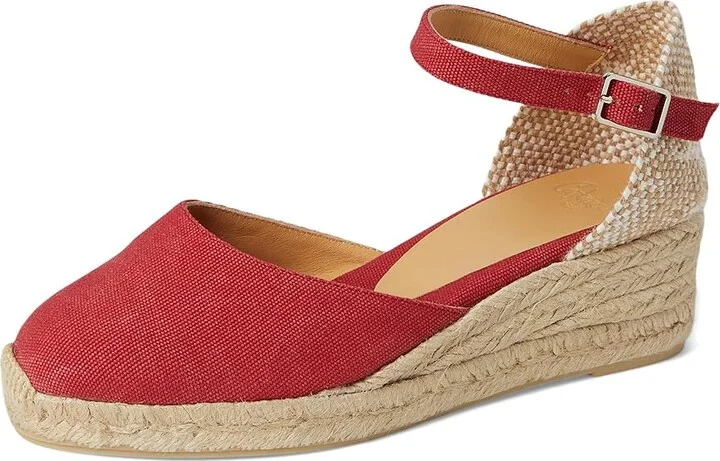 CASTANER Carol 30 Wedge Espadrille High Heels Rojo Carmin : EU 38 (US Women's 8) M, Leather - Image 5