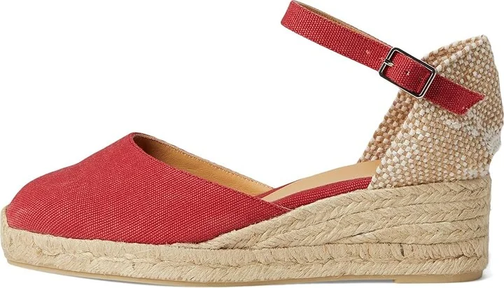 CASTANER Carol 30 Wedge Espadrille High Heels Rojo Carmin : EU 38 (US Women's 8) M, Leather - Image 6