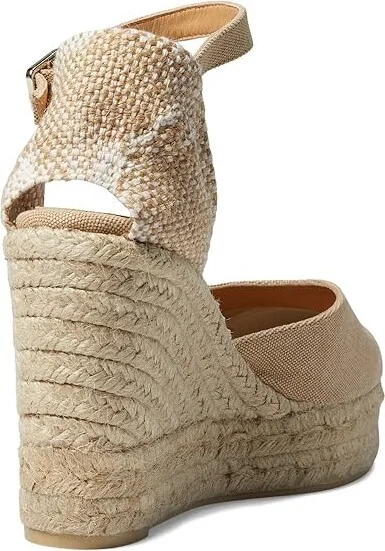CASTANER Carol 80 mm Wedge Espadrille Women's Shoes Sand : EU 37 (US Women's 6.5) M, Textile - Image 4