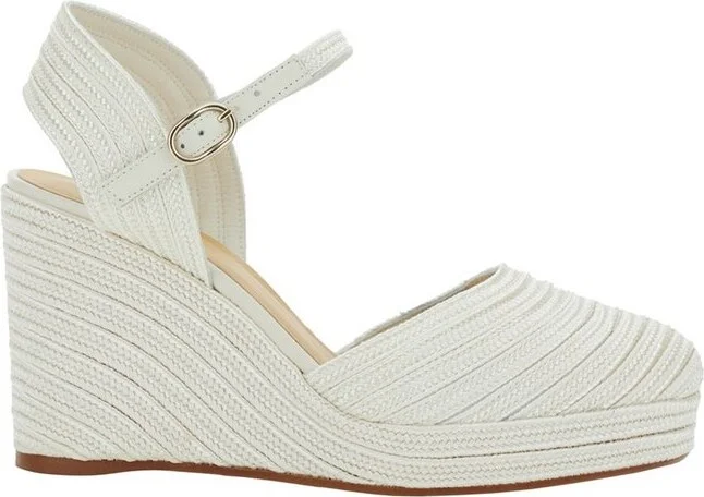 Castañer Carolyn Metallic Braid Wedge Espadrilles