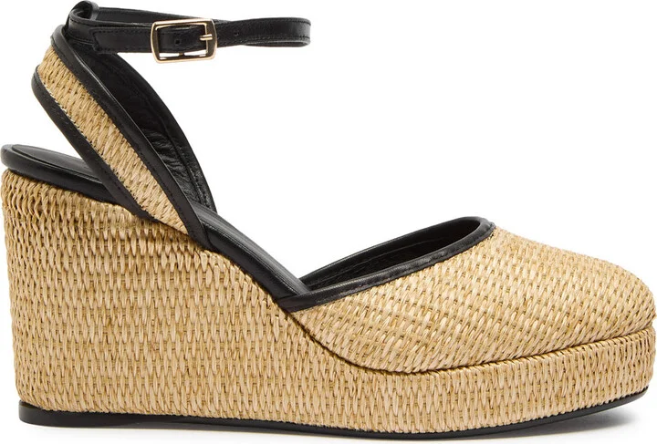 Castañer Cass Woven Women's Beige Wedge Espadrilles UK3 / EU36