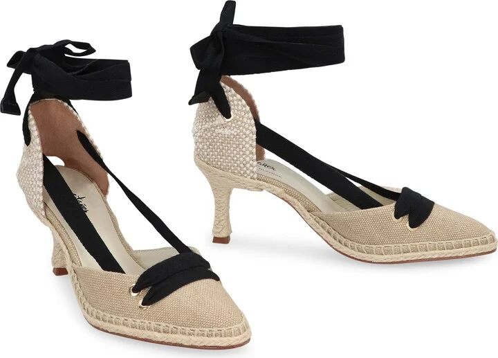 Castañer Castaner X Manolo Blahnik - Casta Canvas Heel Espadrilles - Image 3