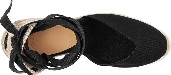 CASTANER Chiara 80 mm Wedge Espadrille Women's Shoes Black 1 : EU 35 (US Women's 5) M, Textile - Image 2