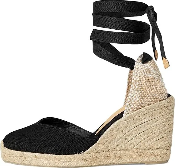 CASTANER Chiara 80 mm Wedge Espadrille Women's Shoes Black 1 : EU 35 (US Women's 5) M, Textile - Image 6