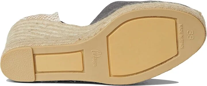 CASTANER Chiara 80 mm Wedge Espadrille Women's Shoes Charcoal : EU 39 (US Women's 9) M, Textile - Image 3
