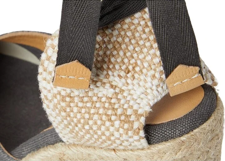 CASTANER Chiara 80 mm Wedge Espadrille Women's Shoes Charcoal : EU 39 (US Women's 9) M, Textile - Image 7