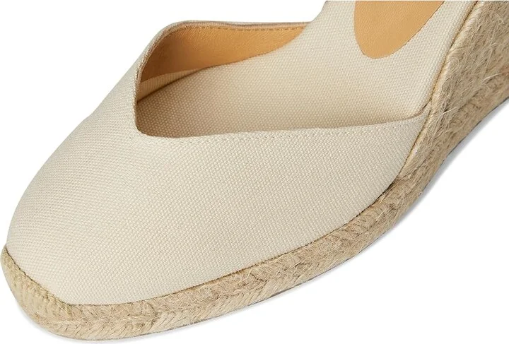 CASTANER Chiara 80 mm Wedge Espadrille Women's Shoes Ivory 1 : EU 36 (US Women's 6) M, Textile - Image 2