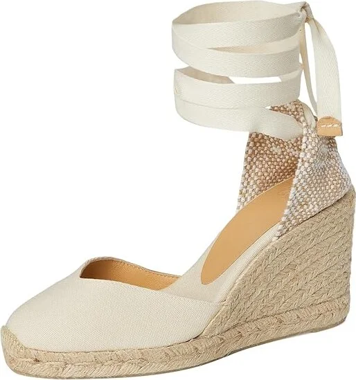CASTANER Chiara 80 mm Wedge Espadrille Women's Shoes Ivory 1 : EU 36 (US Women's 6) M, Textile - Image 5
