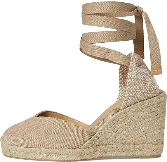 CASTANER Chiara 80 mm Wedge Espadrille Women's Shoes Sand : EU 35 (US Women's 5) M, Textile - Image 6