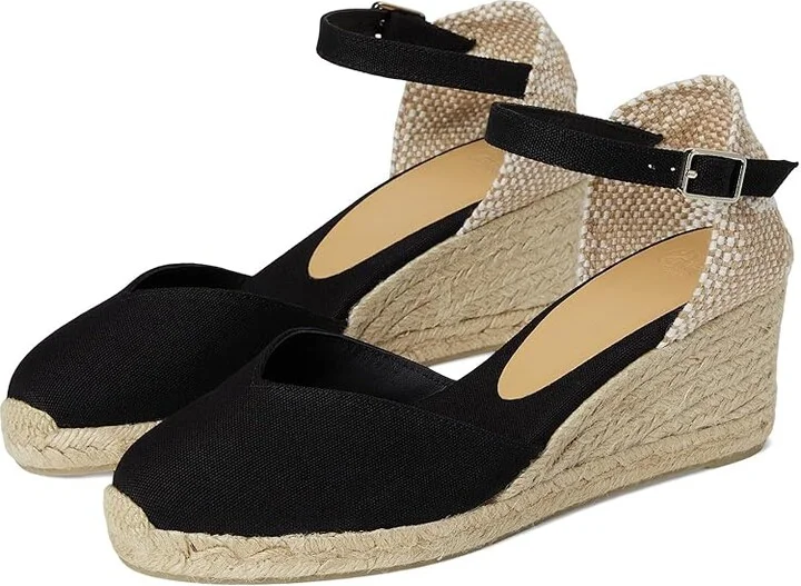 CASTANER Chiarita 60 mm Wedge Espadrille Women's Shoes Black : EU 35 (US Women's 5) M, Textile