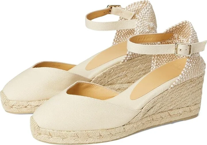 CASTANER Chiarita 60 mm Wedge Espadrille Women's Shoes Ivory : EU 35 (US Women's 5) M, Textile