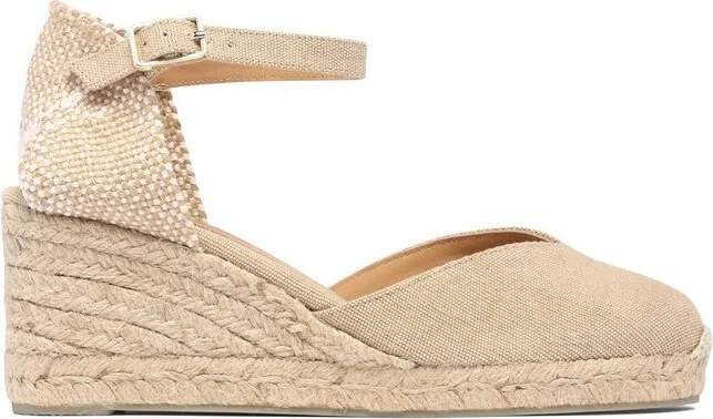 Castañer Chiarita V-Cut Detailed Wedge Espadrilles