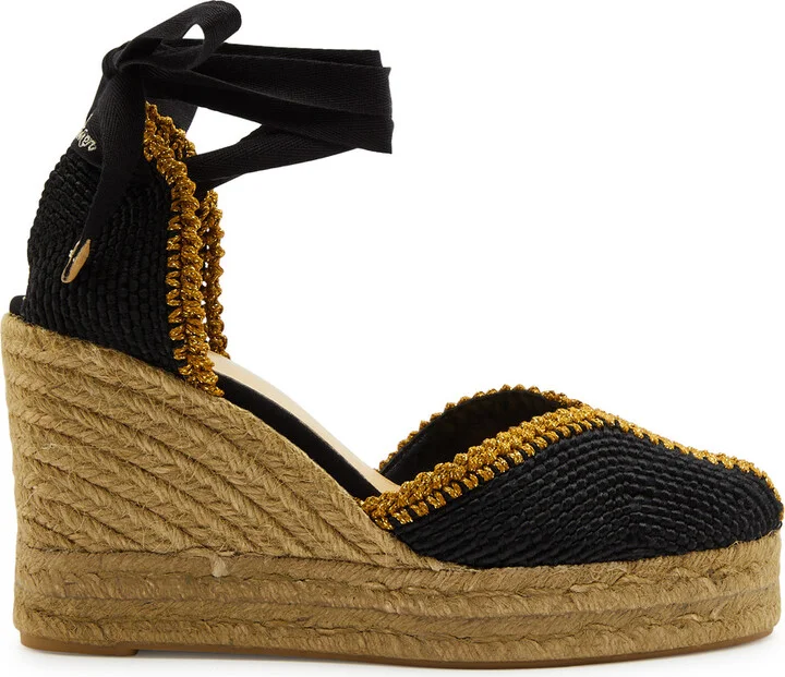 Castañer Coeur 110 Raffia Wedge Espadrilles