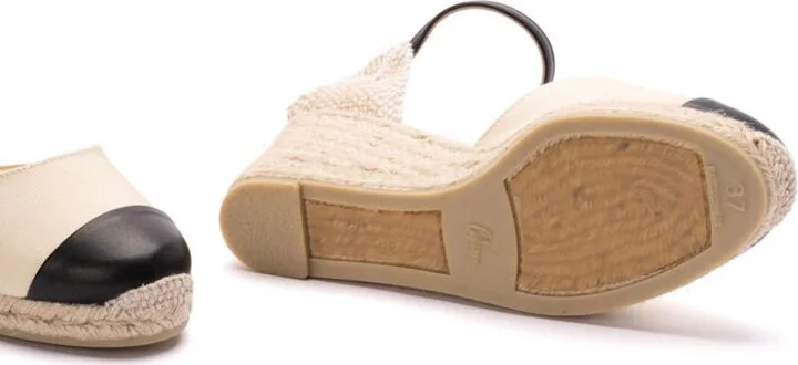 Castañer 'Coraline' White And Black Wedge Espadrilles - Image 5