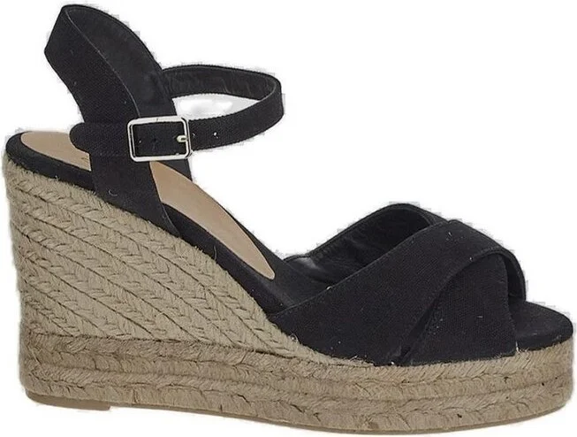 Castañer Crossover Strap Platform Espadrilles